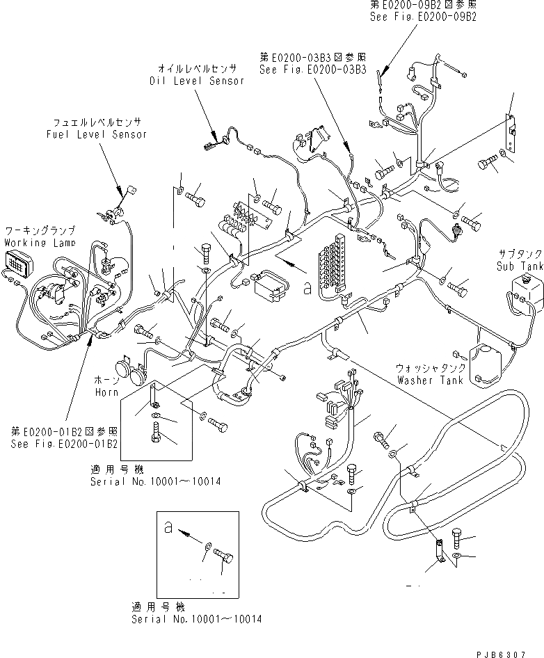 Схема запчастей Komatsu PC200SC-6 - ЭЛЕКТРОПРОВОДКА (ОСНОВН. Э/ПРОВОДКА) (ДЛЯ SLIDE КАБИНА) ЭЛЕКТРИКА