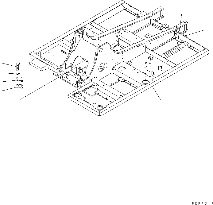 Схема запчастей Komatsu PC200SC-6 - ОСНОВНАЯ РАМА ОСНОВНАЯ РАМА И ЕЕ ЧАСТИ