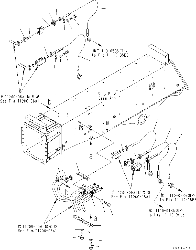 Схема запчастей Komatsu PC200SC-6 - РУКОЯТЬ (TELESCO ТРУБЫ)(№-) РАБОЧЕЕ ОБОРУДОВАНИЕ