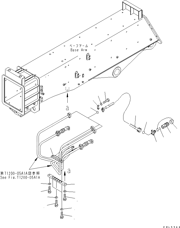 Схема запчастей Komatsu PC200SC-6 - РУКОЯТЬ (TELESCO ТРУБЫ)(№-) РАБОЧЕЕ ОБОРУДОВАНИЕ