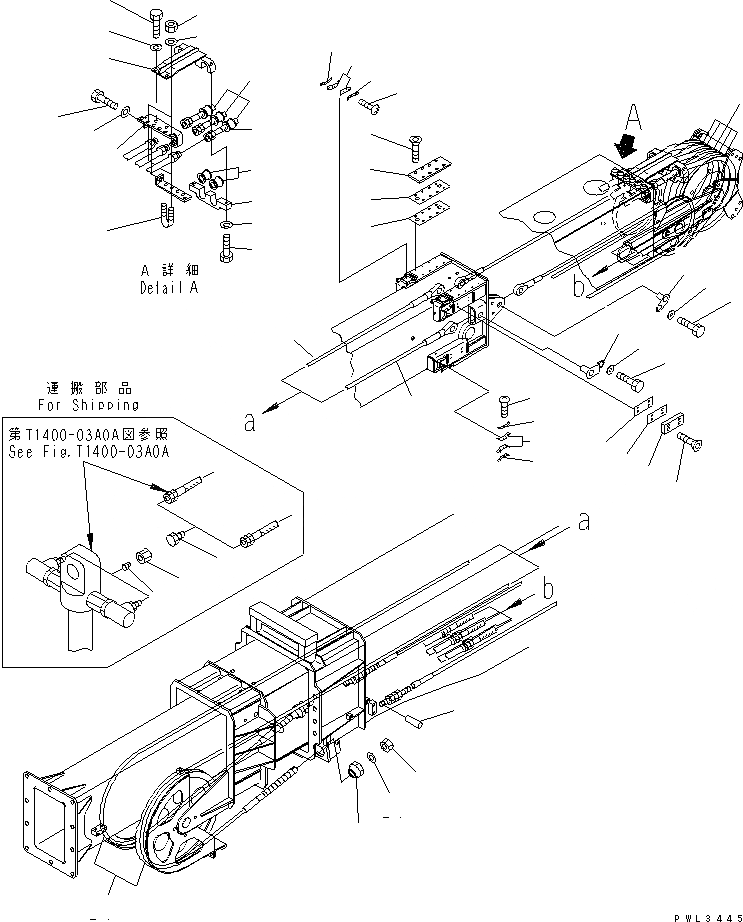 Схема запчастей Komatsu PC200SC-6 - TELESCO РУКОЯТЬ (ПРОВОЛОЧНЫЙ КАНАТ)(№-) РАБОЧЕЕ ОБОРУДОВАНИЕ