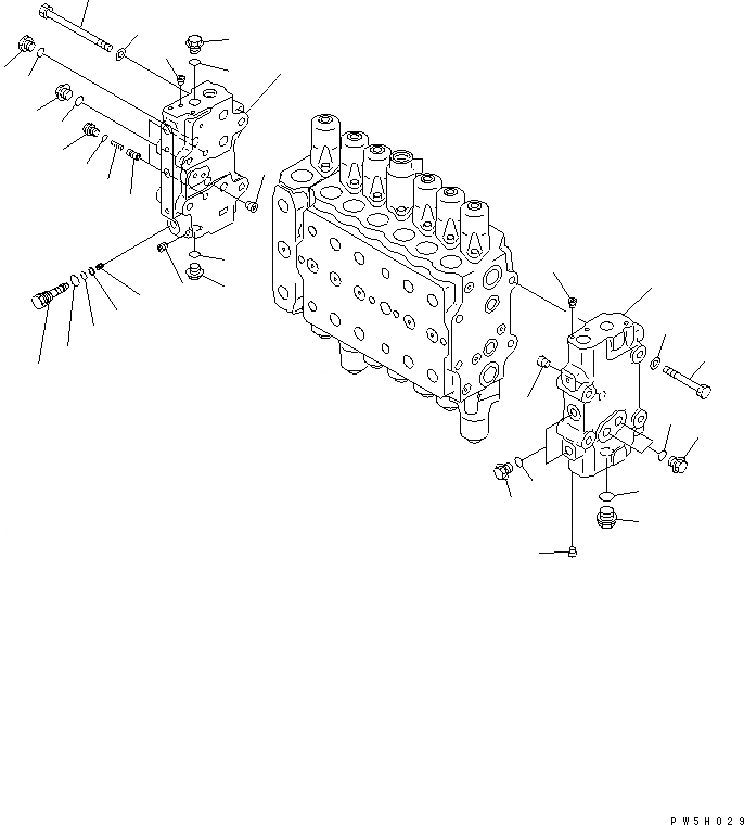 Схема запчастей Komatsu PC200SC-6 - ОСНОВН. КЛАПАН (-АКТУАТОР) (/)(№-) ОСНОВН. КОМПОНЕНТЫ И РЕМКОМПЛЕКТЫ