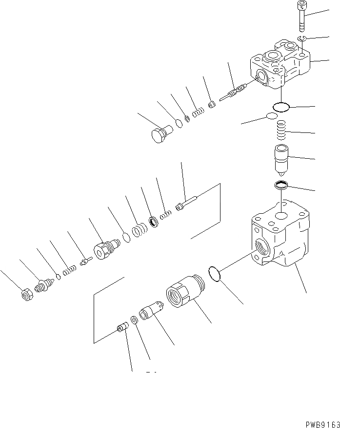 Схема запчастей Komatsu PC200SC-6 - СТОПОРН. КЛАПАН(№7-) ОСНОВН. КОМПОНЕНТЫ И РЕМКОМПЛЕКТЫ