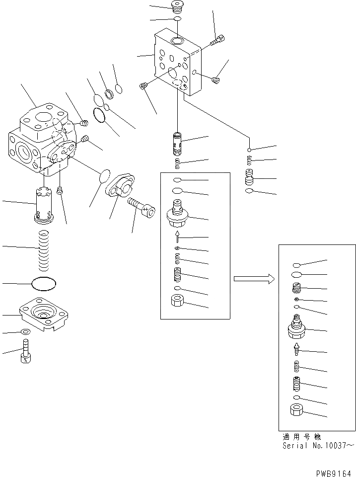 Схема запчастей Komatsu PC200SC-6 - ГЛАВН. КЛАПАН ОСНОВН. КОМПОНЕНТЫ И РЕМКОМПЛЕКТЫ