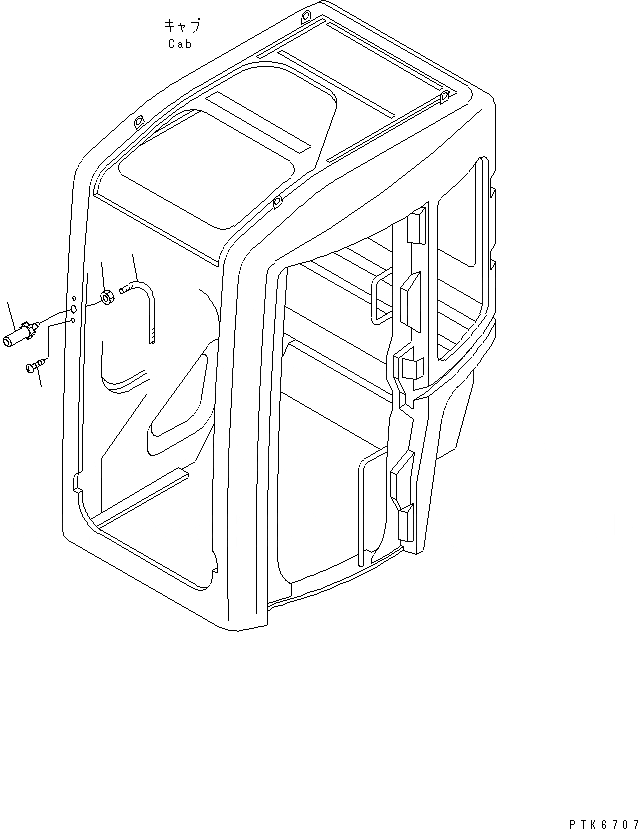 Схема запчастей Komatsu PC20MR-1 - КАБИНА (/) (ОМЫВАТЕЛЬ СТЕКЛА) КАБИНА ОПЕРАТОРА И СИСТЕМА УПРАВЛЕНИЯ