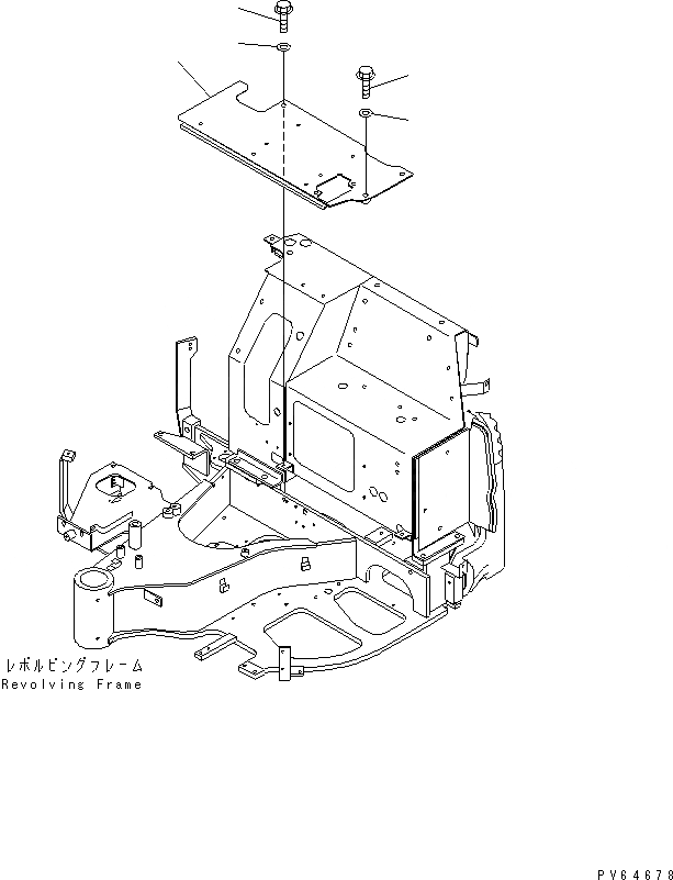 Схема запчастей Komatsu PC20MR-1 - ОСНОВН. КОНСТРУКЦИЯ (ПОЛ КАБИНЫ¤ ЗАДН.) (С КАБИНОЙ) КАБИНА ОПЕРАТОРА И СИСТЕМА УПРАВЛЕНИЯ