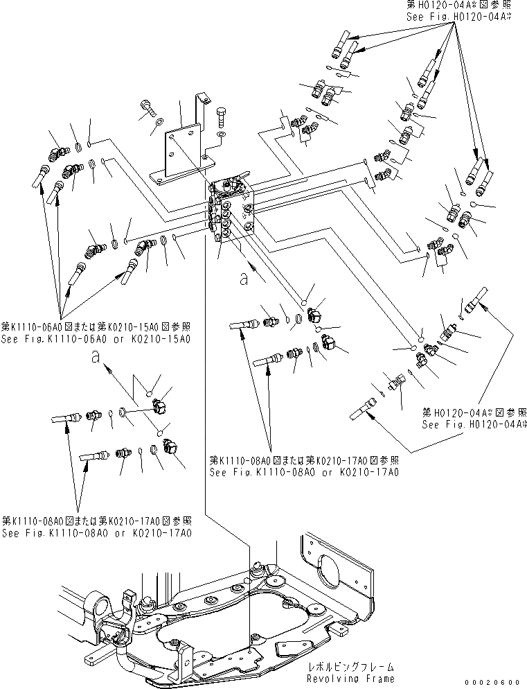 Схема запчастей Komatsu PC20MR-2-A - ОСНОВН. КЛАПАН (MULTI PATTERN УПРАВЛ-Е) ГИДРАВЛИКА