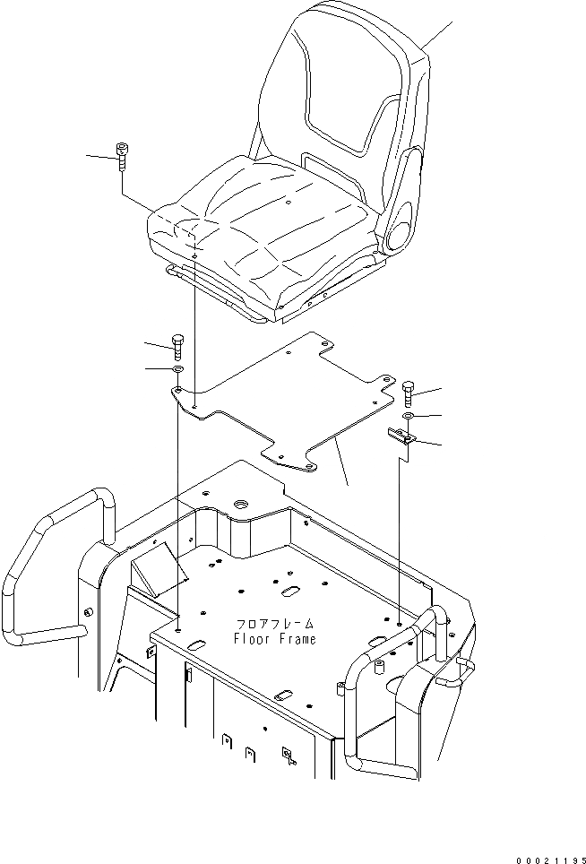 Схема запчастей Komatsu PC20MR-2-A - СИДЕНЬЕ ОПЕРАТОРА КАБИНА ОПЕРАТОРА И СИСТЕМА УПРАВЛЕНИЯ