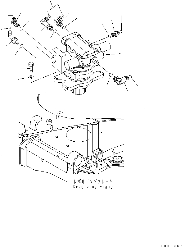 Схема запчастей Komatsu PC20MR-2-A - МЕХАНИЗМ ПОВОРОТА И МОТОР (СОЕДИНИТЕЛЬН. ЧАСТИ) ПОВОРОТН. КРУГ И КОМПОНЕНТЫ