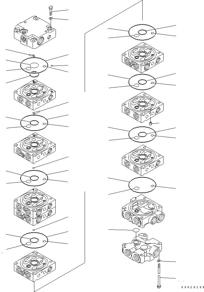 Схема запчастей Komatsu PC20MR-2-A - ОСНОВН. КЛАПАН (8-КЛАПАН) (/) ОСНОВН. КОМПОНЕНТЫ И РЕМКОМПЛЕКТЫ
