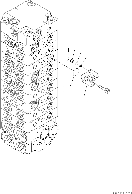Схема запчастей Komatsu PC20MR-2-A - ОСНОВН. КЛАПАН (9-КЛАПАН) (/) ОСНОВН. КОМПОНЕНТЫ И РЕМКОМПЛЕКТЫ
