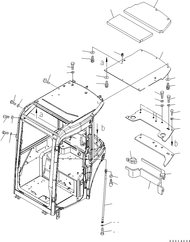 Схема запчастей Komatsu PC20MR-2 - КАБИНА (8/8) (КАБИНА  ЧАСТЬ) КАБИНА ОПЕРАТОРА И СИСТЕМА УПРАВЛЕНИЯ