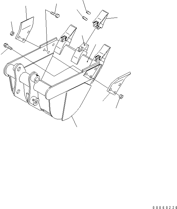 Схема запчастей Komatsu PC20MR-2 - КОВШ (REINFOCED ТИП) .M (MINI .M) MM ШИР.(№78-) РАБОЧЕЕ ОБОРУДОВАНИЕ