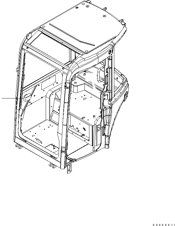 Схема запчастей Komatsu PC20MR-2-B - ПЕПЕЛЬНИЦА (КАБИНА) КАБИНА ОПЕРАТОРА И СИСТЕМА УПРАВЛЕНИЯ