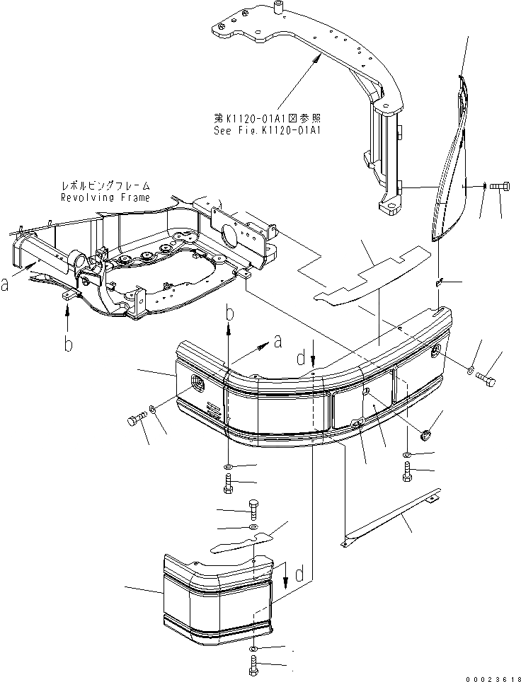 Схема запчастей Komatsu PC20MR-2-B - ЛЕВ. КРЫШКА(КАБИНА) ЧАСТИ КОРПУСА