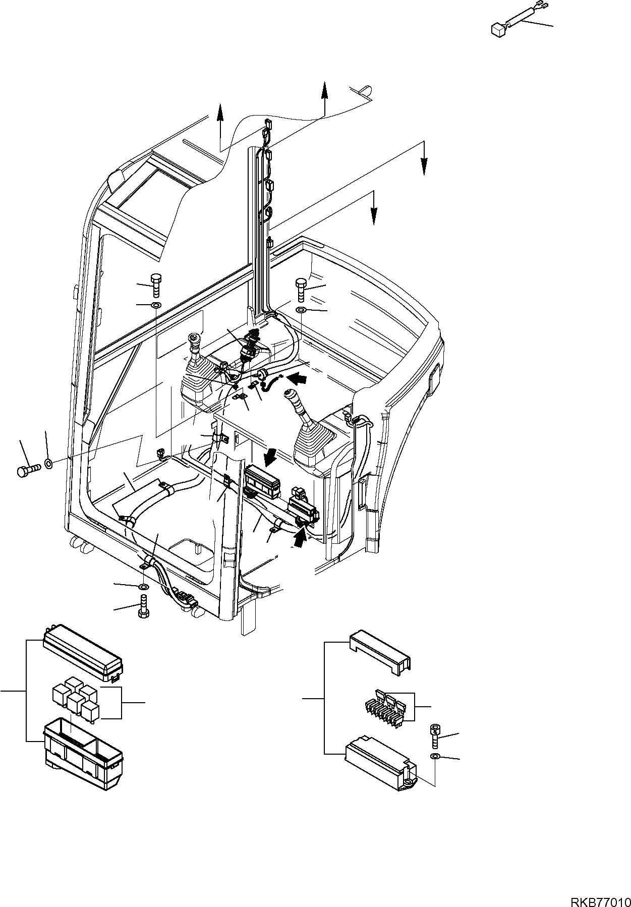 Схема запчастей Komatsu PC20MR-2 - ЭЛЕКТРИКА (КАБИНА ЛИНИЯ) КОМПОНЕНТЫ ДВИГАТЕЛЯ И ЭЛЕКТРИКА