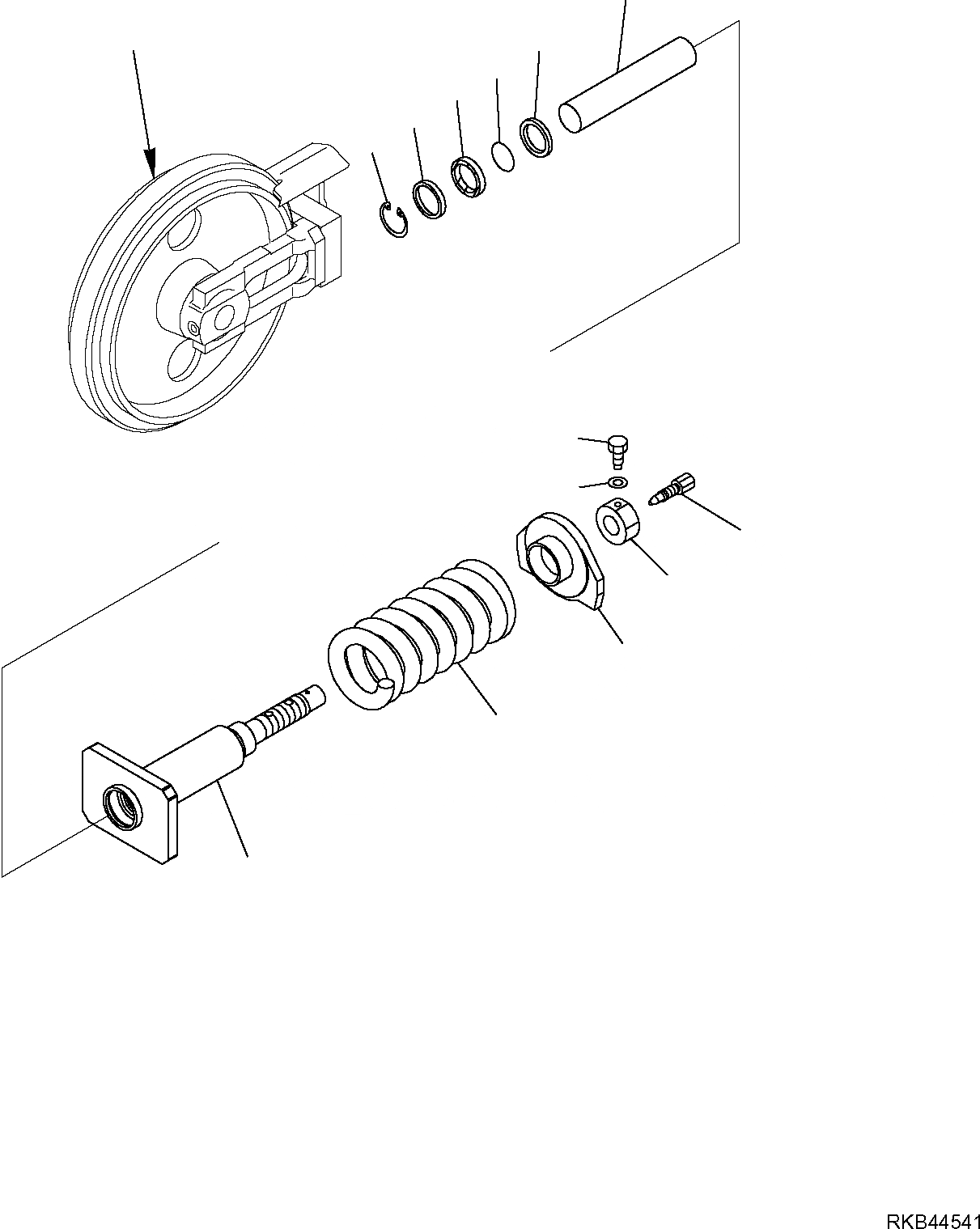 Схема запчастей Komatsu PC20MR-2 - ПРУЖИНА (ДЛЯ STEEL SHOE) НИЖН.CARRIAGE