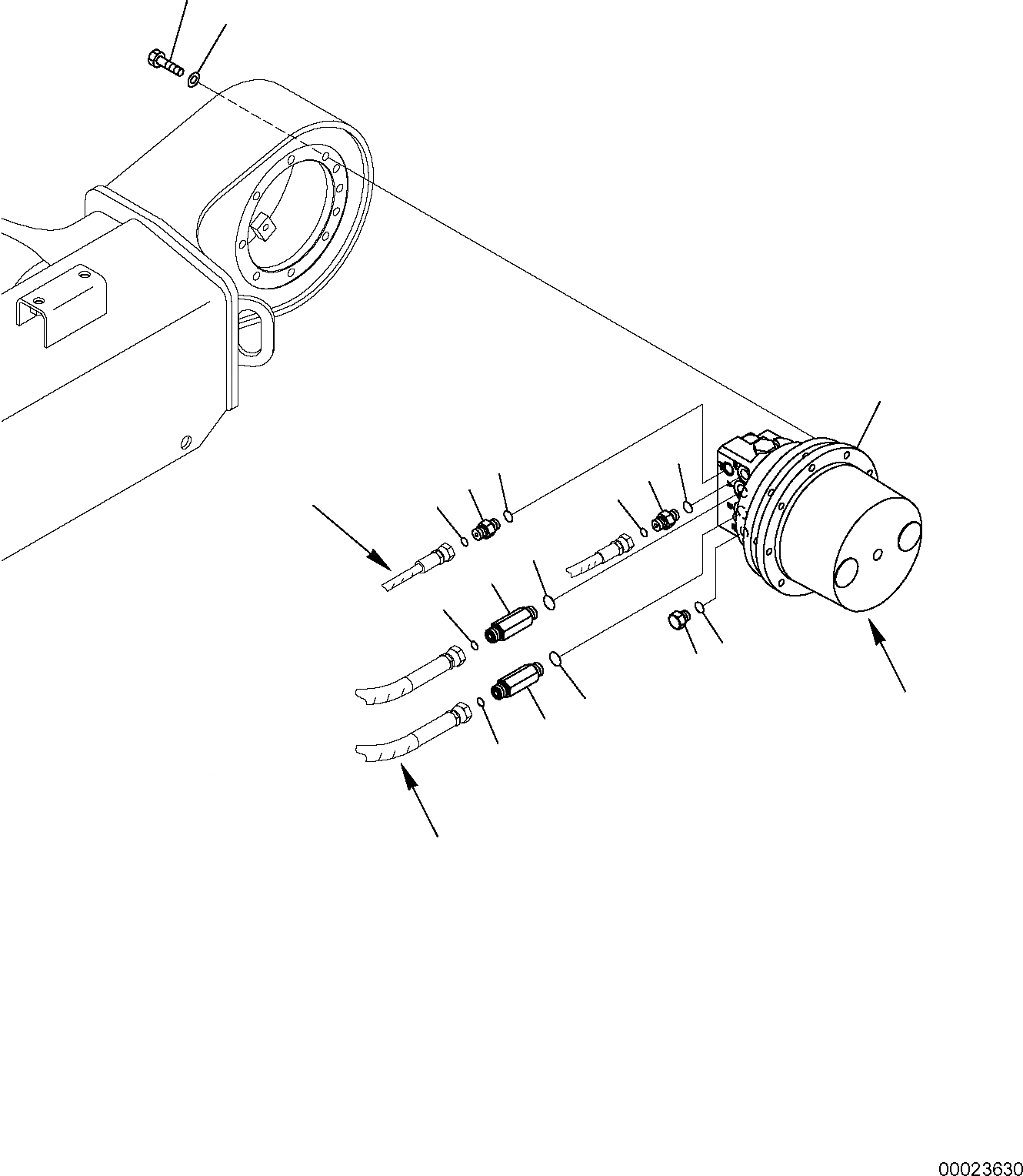 Схема запчастей Komatsu PC20MR-2 - КОНЕЧНАЯ ПЕРЕДАЧА НИЖН.CARRIAGE