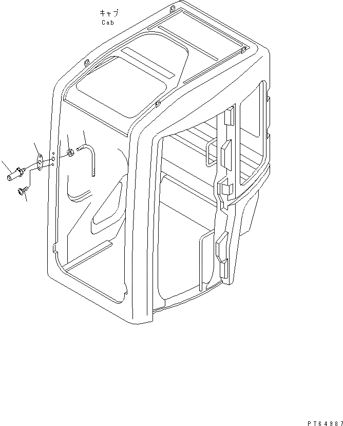 Схема запчастей Komatsu PC20MRX-1 - КАБИНА (/) (ОМЫВАТЕЛЬ СТЕКЛА) КАБИНА ОПЕРАТОРА И СИСТЕМА УПРАВЛЕНИЯ