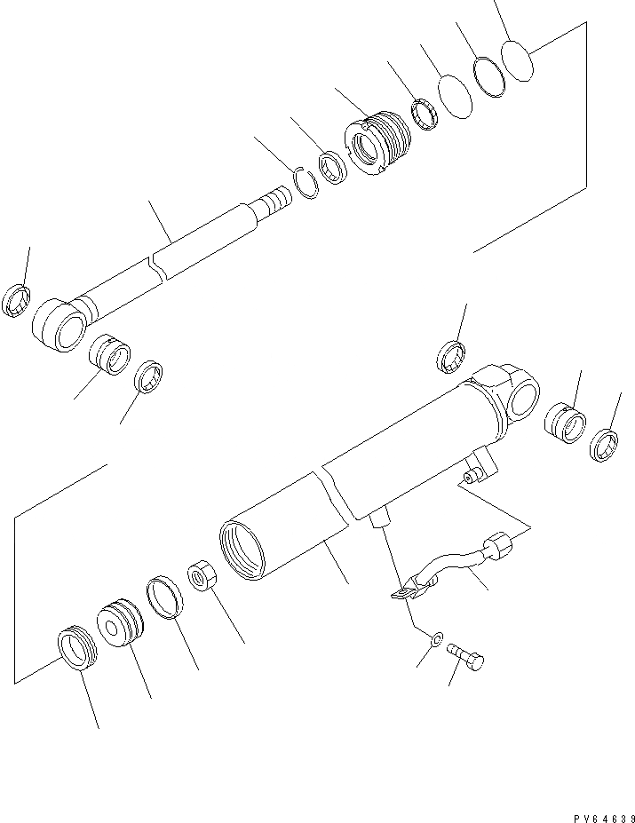 Схема запчастей Komatsu PC20MRX-1 - ЦИЛИНДР РУКОЯТИ(ВНУТР. ЧАСТИ)(№-) ОСНОВН. КОМПОНЕНТЫ И РЕМКОМПЛЕКТЫ