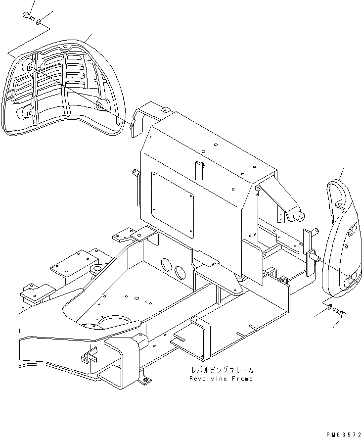 Схема запчастей Komatsu PC20R-8 -  ПРОТЕКТОР ЧАСТИ КОРПУСА