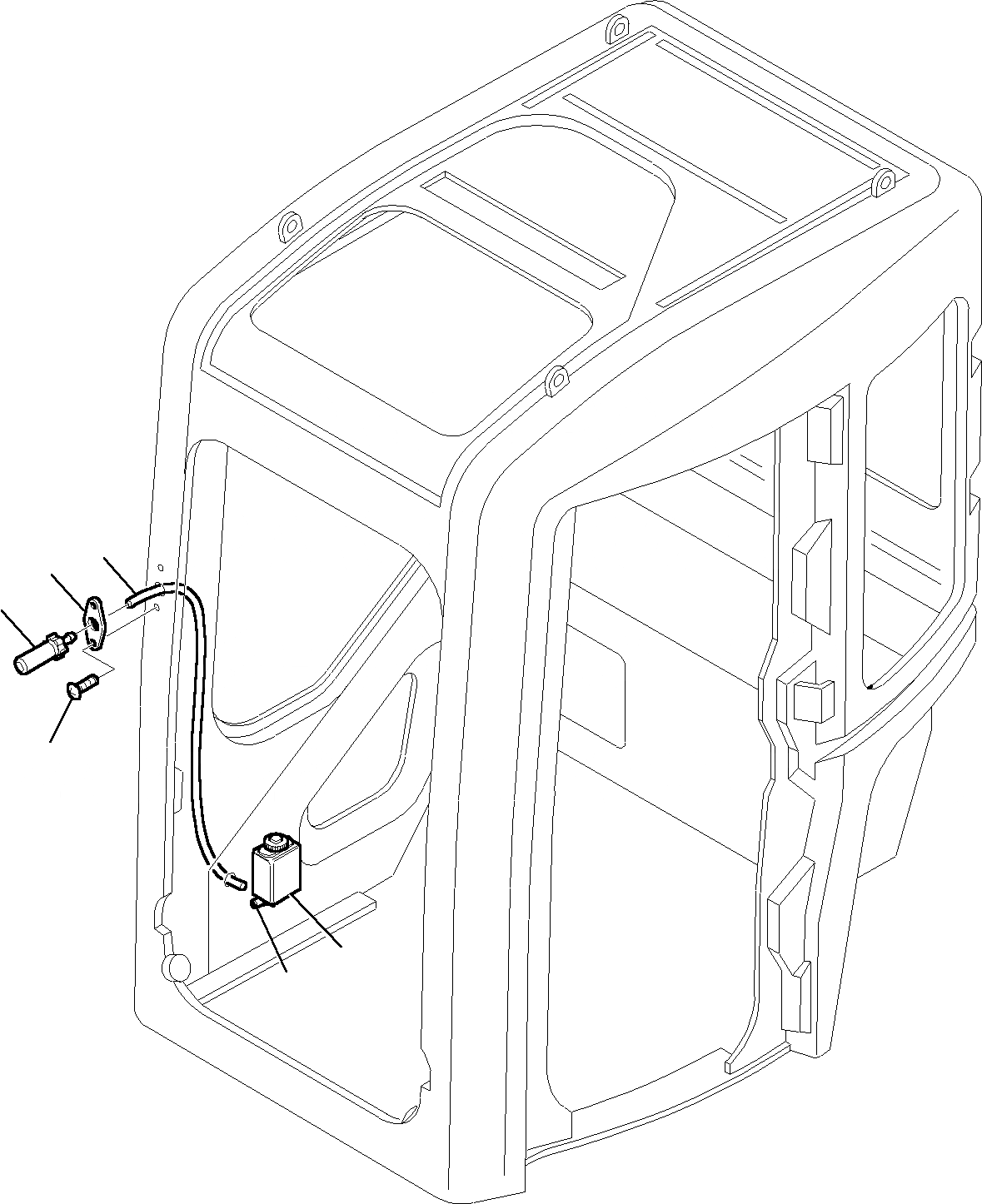 Схема запчастей Komatsu PC20R-8 - WINDЭКРАН ОМЫВАТЕЛЬ ЧАСТИ КОРПУСА И КАБИНА