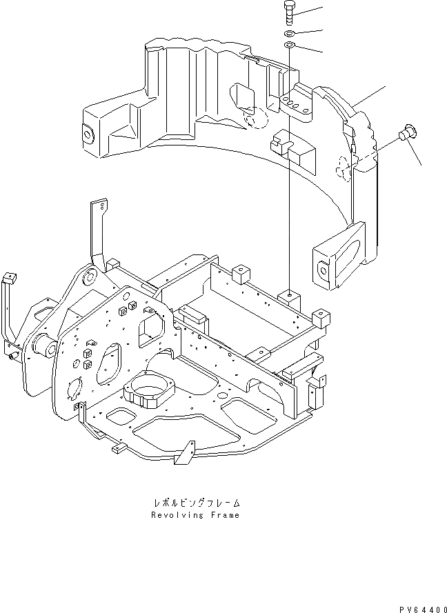 Схема запчастей Komatsu PC20UU-3 - ПРОТИВОВЕС ЧАСТИ КОРПУСА