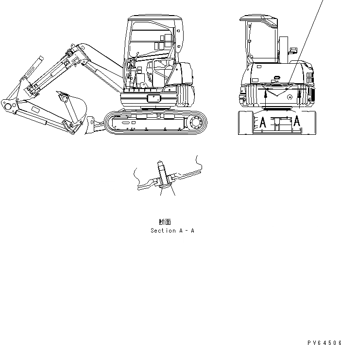 Схема запчастей Komatsu PC20UU-3 - МАРКИРОВКА (ДЛЯ ПРОТИВОВЕС) МАРКИРОВКА