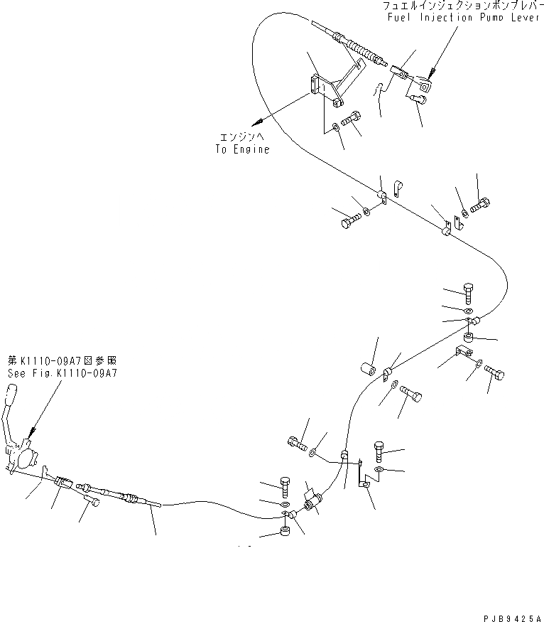 Схема запчастей Komatsu PC210-6D - УПРАВЛ-Е ПОДАЧ. ТОПЛИВА (МЕХАНИЧ. РЕГУЛИР.)(№99-) КОМПОНЕНТЫ ДВИГАТЕЛЯ