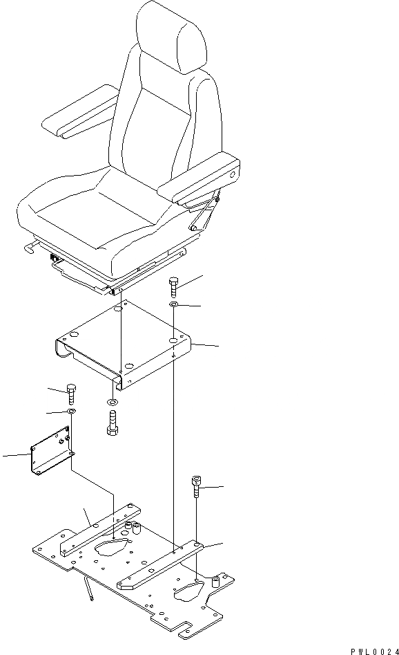 Схема запчастей Komatsu PC210-6D - ОСНОВАНИЕ КРЕСЛА (ДЛЯ ТКАНЬ ТИП СИДЕНЬЕ)(№-) КАБИНА ОПЕРАТОРА И СИСТЕМА УПРАВЛЕНИЯ