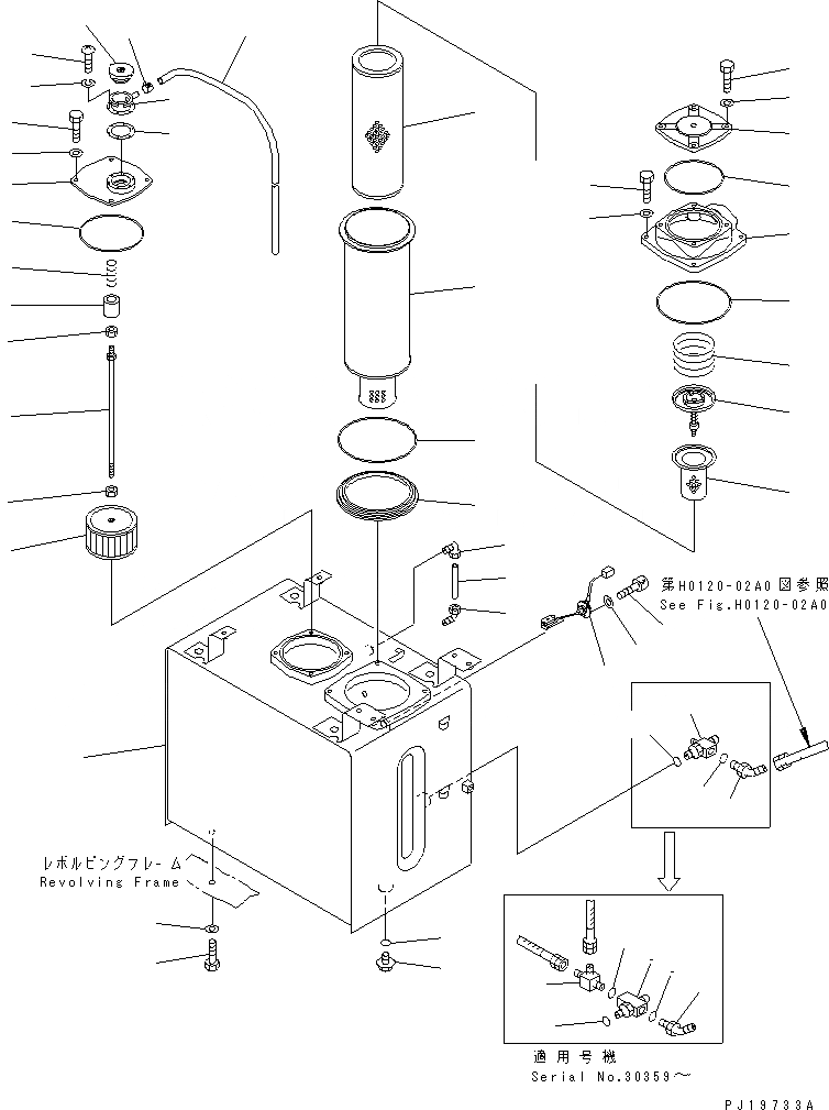 Схема запчастей Komatsu PC210-6G - ГИДР. БАК. (С ДАТЧИКОМ)(№-9) ГИДРАВЛИКА