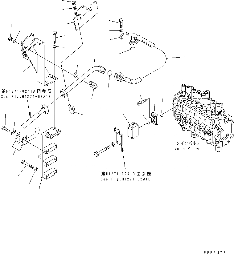 Схема запчастей Komatsu PC210-6G - НАВЕСНОЕ ОБОРУД-Е ( АКТУАТОР) (SIMPLE) (/)(№9-979) ГИДРАВЛИКА