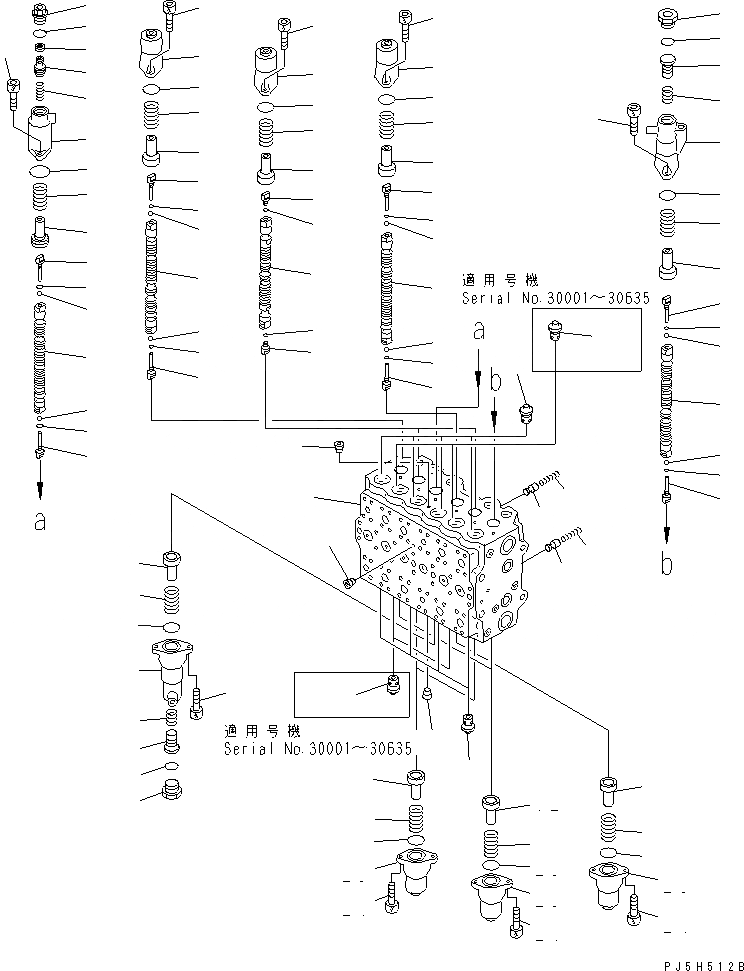 Схема запчастей Komatsu PC210-6G - ОСНОВН. КЛАПАН (/)(№-9) ОСНОВН. КОМПОНЕНТЫ И РЕМКОМПЛЕКТЫ