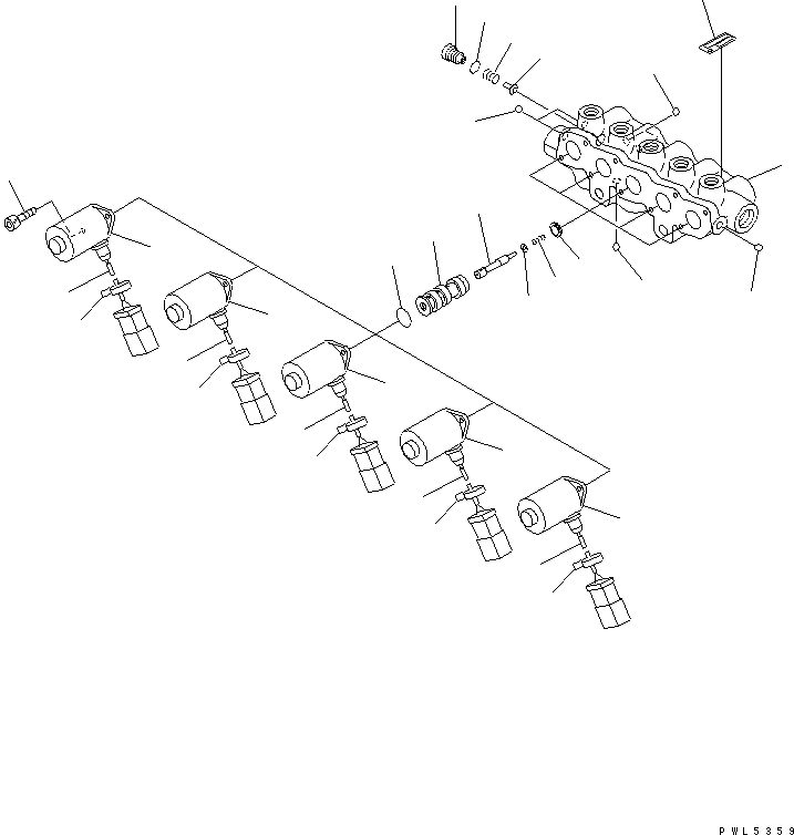 Схема запчастей Komatsu PC210-6G - СОЛЕНОИДНЫЙ КЛАПАН (ВНУТР. ЧАСТИ)(№8-) ОСНОВН. КОМПОНЕНТЫ И РЕМКОМПЛЕКТЫ