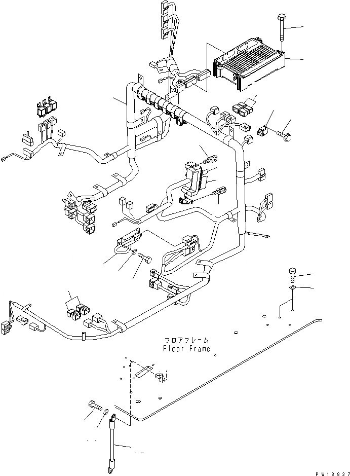 Схема запчастей Komatsu PC210-7-CA - ОСНОВН. КОНСТРУКЦИЯ (ЭЛЕКТР.)(№-) КАБИНА ОПЕРАТОРА И СИСТЕМА УПРАВЛЕНИЯ