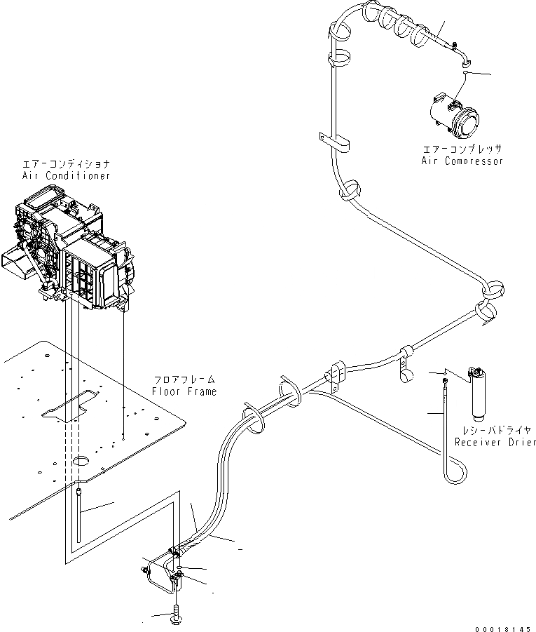 Схема запчастей Komatsu PC210-7-CA - OPE КАБИНА U¤(STD)(№-) КАБИНА ОПЕРАТОРА И СИСТЕМА УПРАВЛЕНИЯ