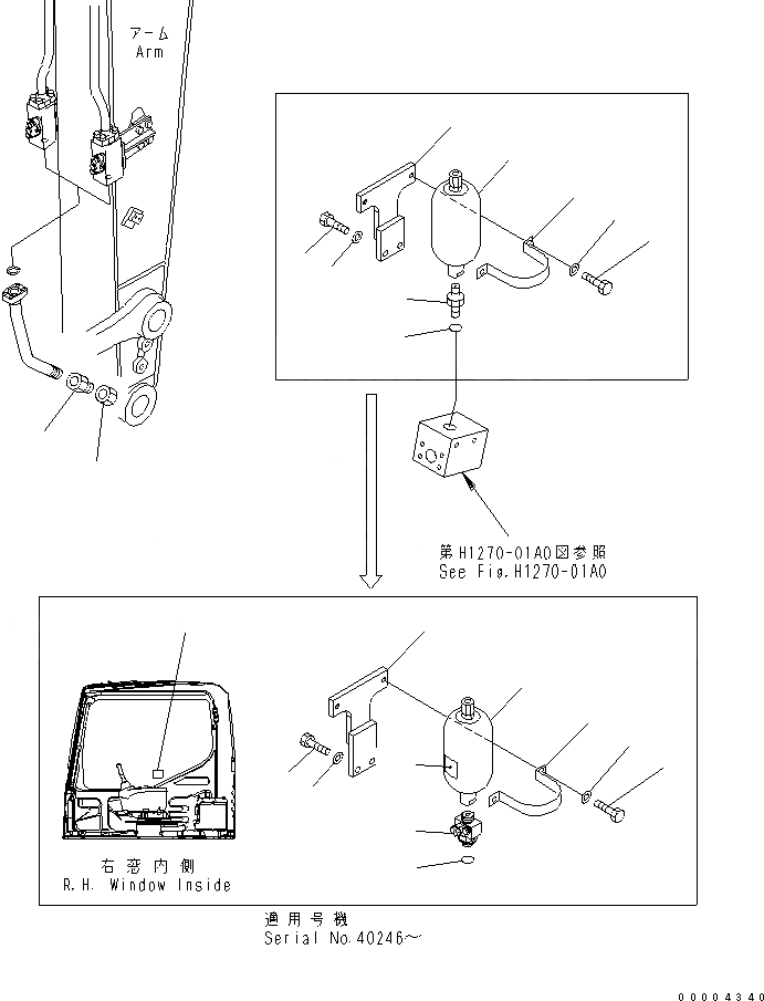 Схема запчастей Komatsu PC210-7-CA - ПЕРЕХОДНИК ДЛЯ МОЛОТА (ДЛЯ KRUPP)(№-) РАБОЧЕЕ ОБОРУДОВАНИЕ