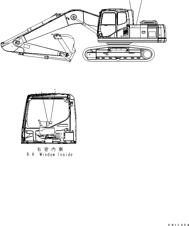 Схема запчастей Komatsu PC210-7-CA - ПЛАСТИНА (MALTI PATTERN¤ -WAY) (ЯПОН.) МАРКИРОВКА