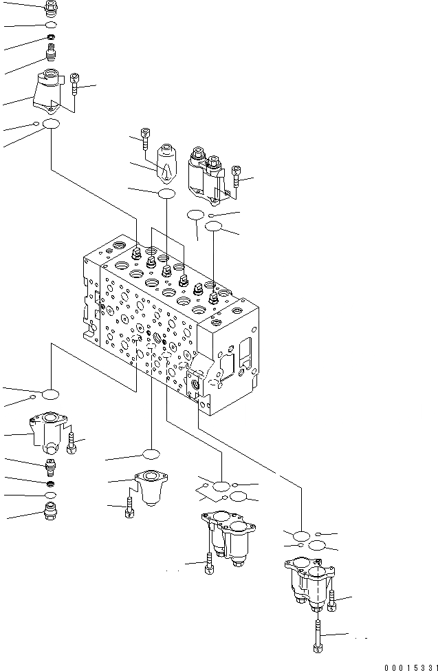 Схема запчастей Komatsu PC210-7-CA - ОСНОВН. КЛАПАН (/)(№9-) ОСНОВН. КОМПОНЕНТЫ И РЕМКОМПЛЕКТЫ