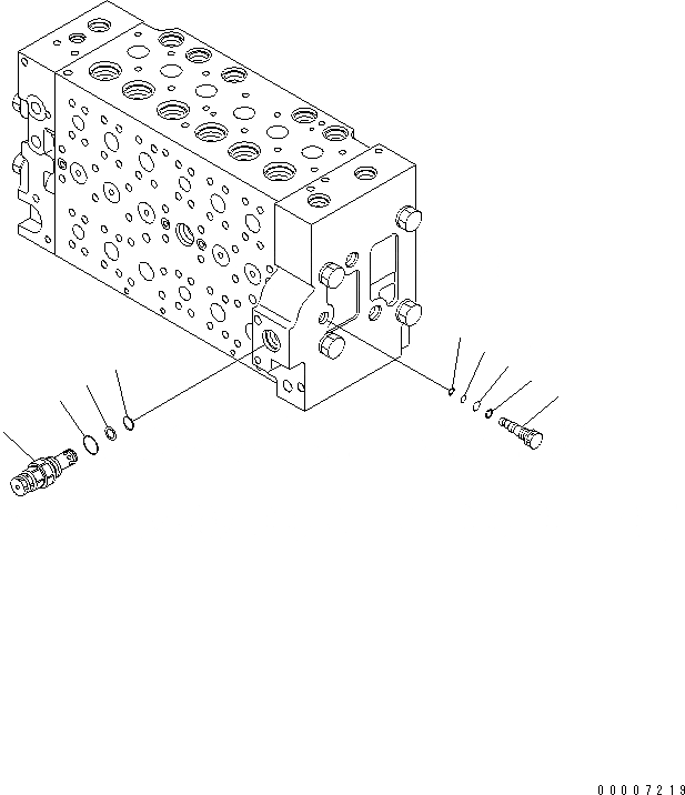 Схема запчастей Komatsu PC210-7-CA - ОСНОВН. КЛАПАН (/) ОСНОВН. КОМПОНЕНТЫ И РЕМКОМПЛЕКТЫ