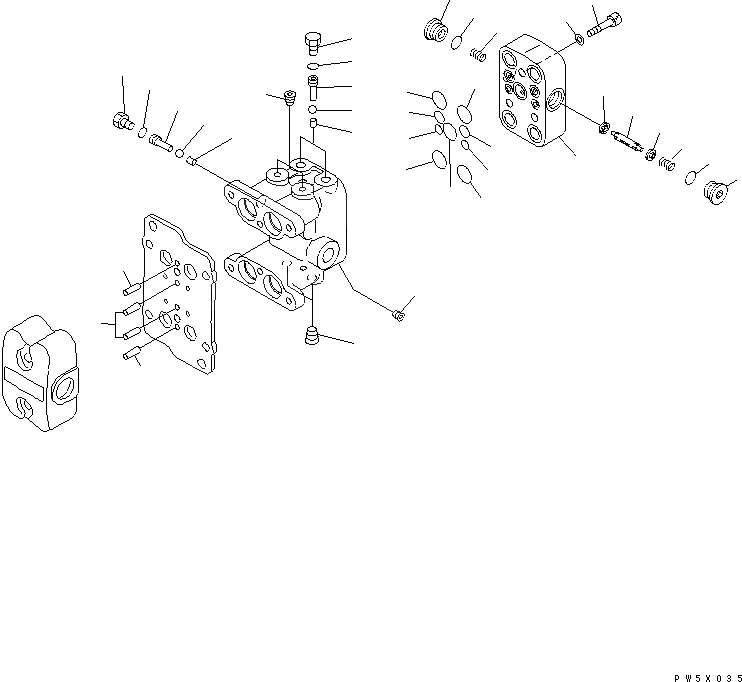 Схема запчастей Komatsu PC210-7-CA - КЛАПАН PPC(ДЛЯ ХОДА) (/) ОСНОВН. КОМПОНЕНТЫ И РЕМКОМПЛЕКТЫ