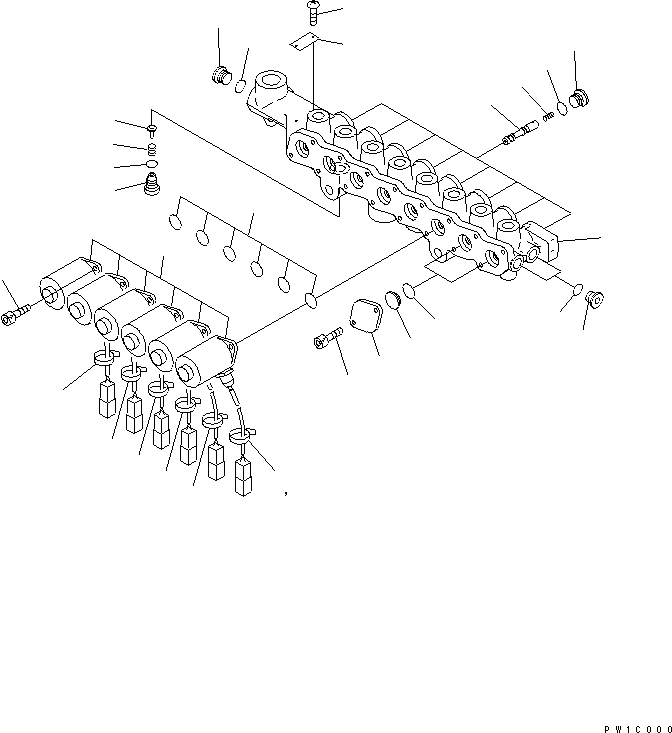 Схема запчастей Komatsu PC210-7-CA - СОЛЕНОИДНЫЙ КЛАПАН (ВНУТР. ЧАСТИ)(№-) ОСНОВН. КОМПОНЕНТЫ И РЕМКОМПЛЕКТЫ