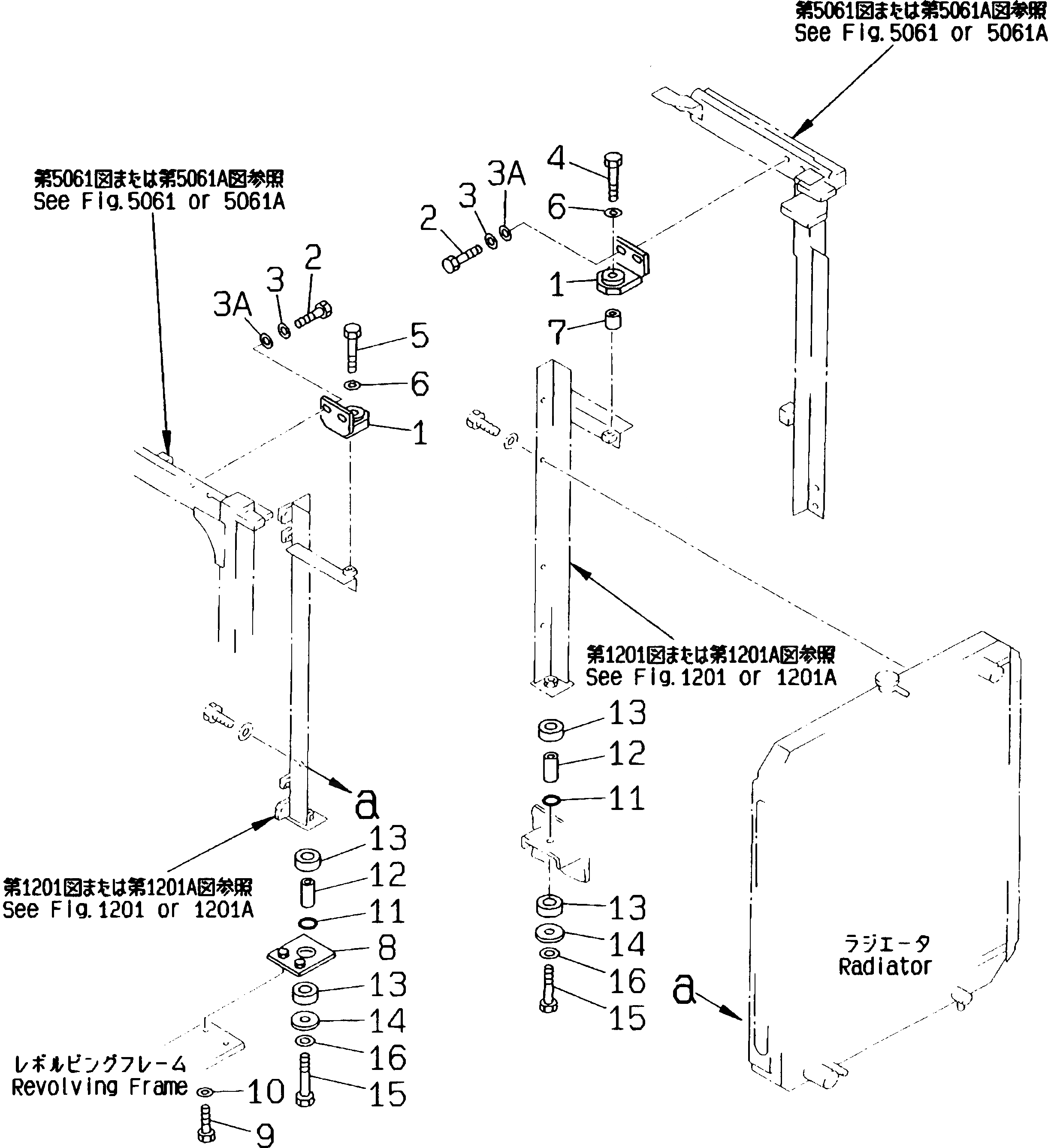 Схема запчастей Komatsu PC210-5K - КРЕПЛЕНИЕ РАДИАТОРА КОМПОНЕНТЫ ДВИГАТЕЛЯ И ЭЛЕКТРИКА