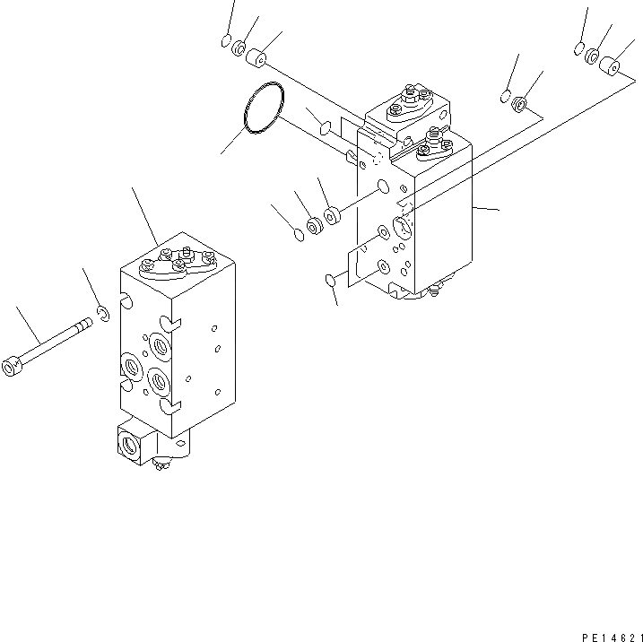 Схема запчастей Komatsu PC210-5K - ГИДР. НАСОС. (/) (СЕРВОКЛАПАН¤ ПЕРЕДН.) (/) УПРАВЛ-Е РАБОЧИМ ОБОРУДОВАНИЕМ