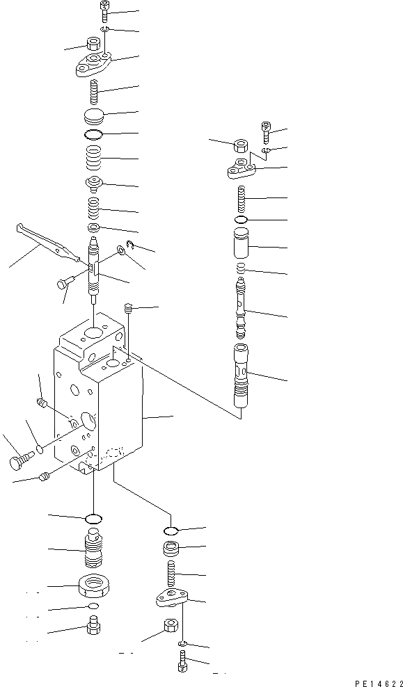 Схема запчастей Komatsu PC210-5K - ГИДР. НАСОС. (/) (СЕРВОКЛАПАН¤ ПЕРЕДН.) (/) УПРАВЛ-Е РАБОЧИМ ОБОРУДОВАНИЕМ