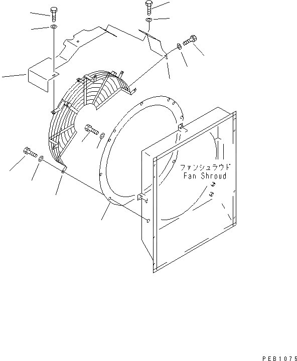 Схема запчастей Komatsu PC210-6 - ЗАЩИТА ВЕНТИЛЯТОРА (SAE)(№-979) СИСТЕМА ОХЛАЖДЕНИЯ