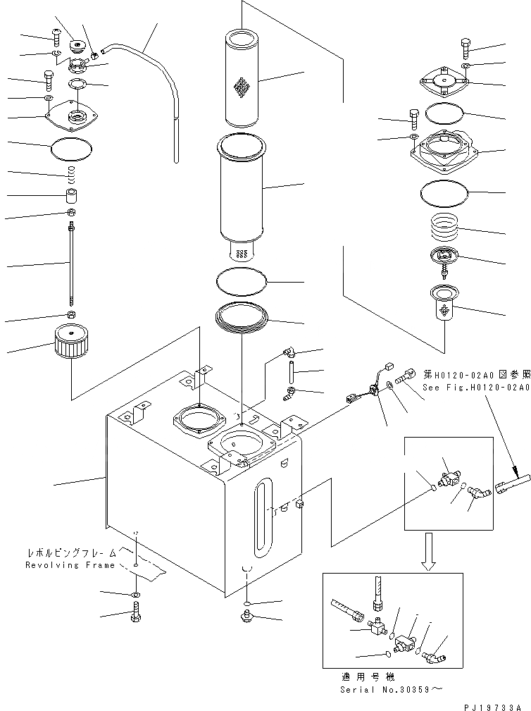 Схема запчастей Komatsu PC210-6 - ГИДР. БАК. (С ДАТЧИКОМ)(№-9) ГИДРАВЛИКА
