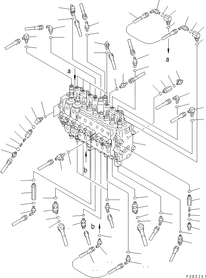 Схема запчастей Komatsu PC210-6 - ОСНОВН. КЛАПАН (КЛАПАН) ( АКТУАТОР)(№98-98) ГИДРАВЛИКА