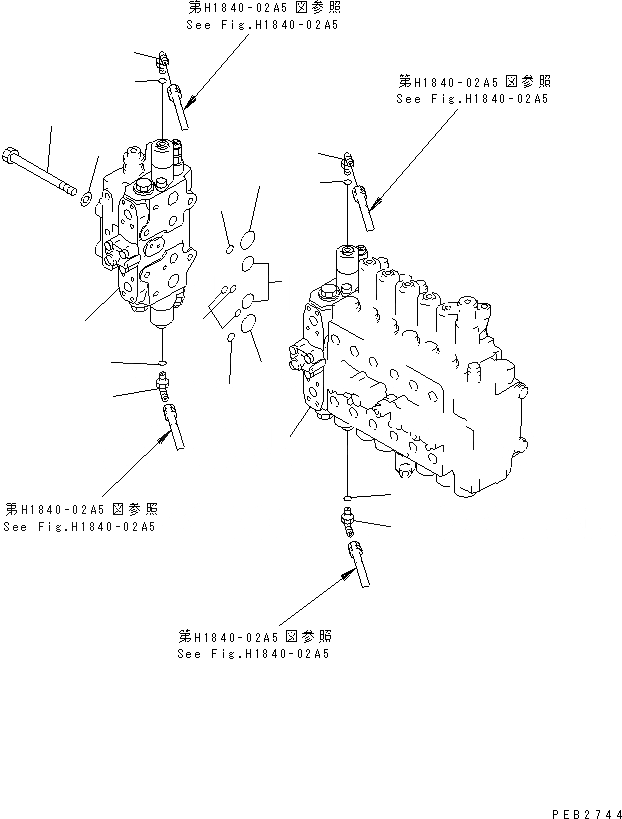 Схема запчастей Komatsu PC210-6 - ОСНОВН. КЛАПАН (КЛАПАН) ( АКТУАТОР) (КОМПЛЕКТ)(№-979) ГИДРАВЛИКА