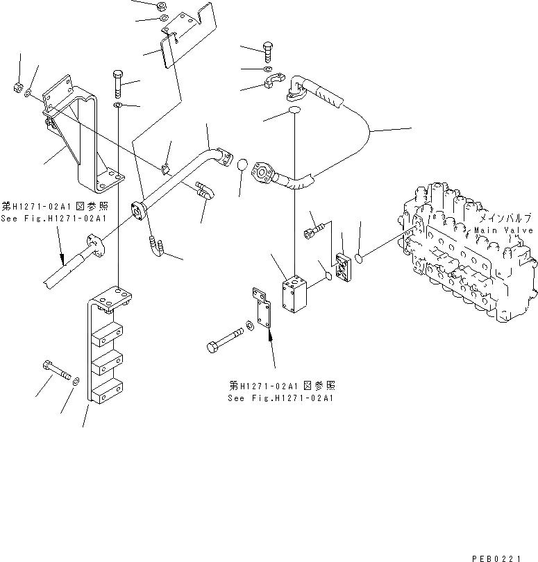 Схема запчастей Komatsu PC210-6 - НАВЕСНОЕ ОБОРУД-Е ( АКТУАТОР) (SIMPLE) (/)(№9-979) ГИДРАВЛИКА